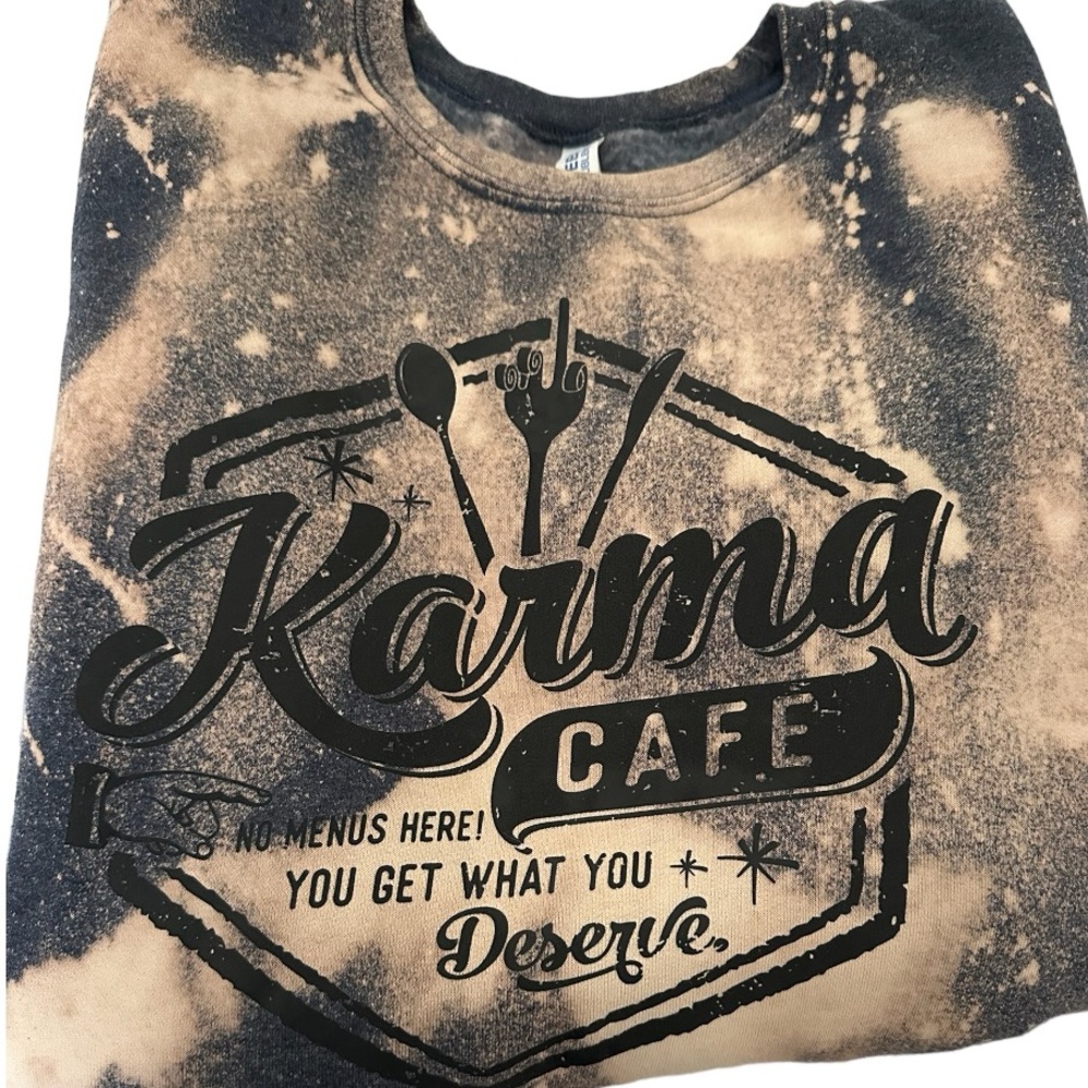 Tie dye Karma Cafe Crewneck sweatshirt